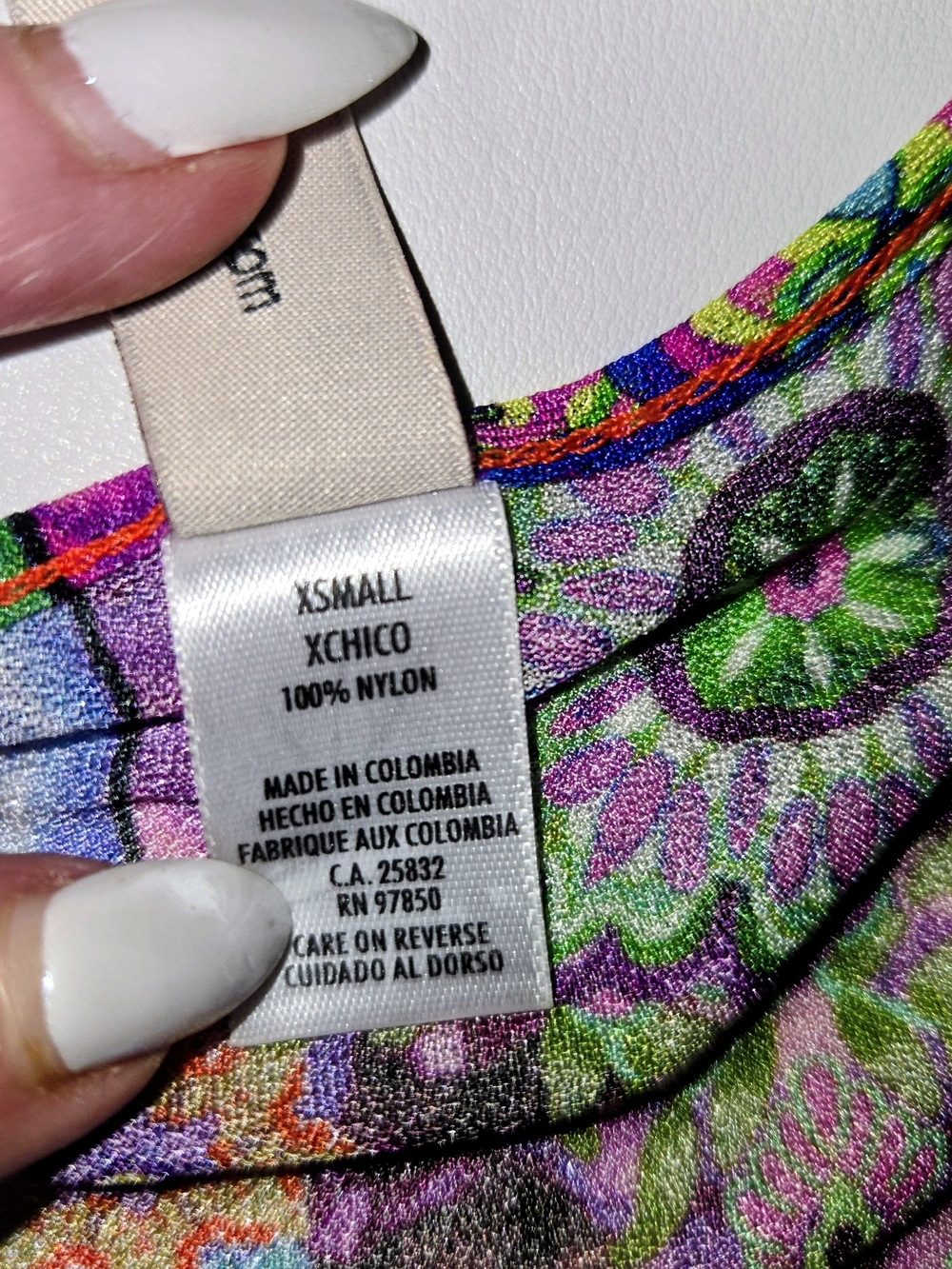 NWT Luli Fama Multicolor Tropical Paisley Boho Chic Ruched Beach Cover Up XS - Picture 10 of 12